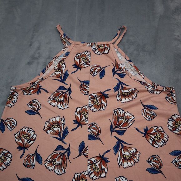 Top Fashion New York Shirt Womens M Pink Sleeveless Floral Print Loose Top - Picture 10 of 13